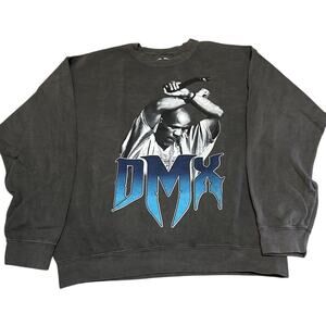 Merch Traffic Faded Black DMX Crew Neck Pullover Sweatshirt Size Medium New